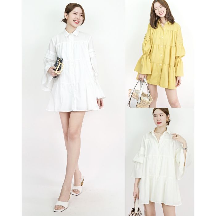 ICED HONEY COTTON SHIRT DRESS