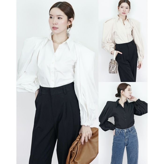 OPERA OVERSIZED SLEEVE SHIRT BLOUSE