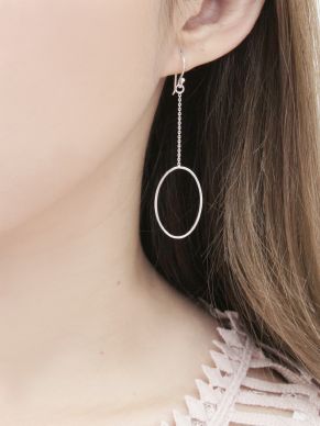 OPENWORK OVAL DANGLE EARRINGS