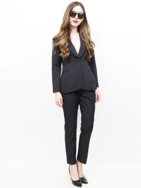 BASIC TAILORED PANTS-BLACK-M