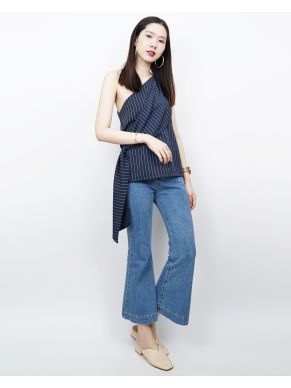 TORI FLARE DENIM PANTS-S