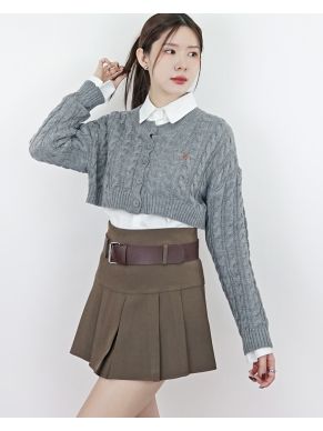 SHERLYN TENNIS SKIRT-COCOA-L