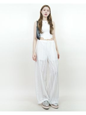 MEADOW EMBROIDERY LACE PANTS