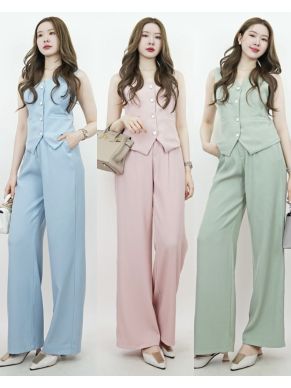 MELLON BELTED VEST & PANTS SET