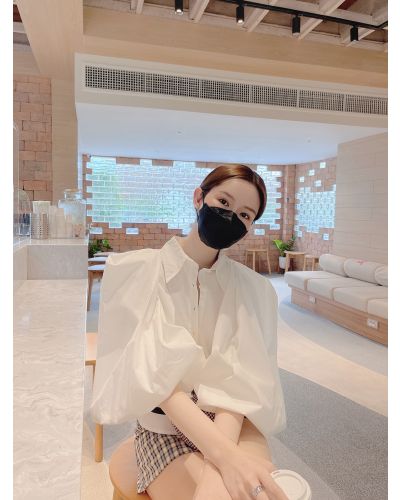 OPERA OVERSIZED SLEEVE SHIRT BLOUSE-WHITE