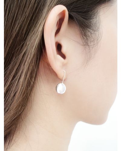 DROP CIRCLE STUD EARRINGS