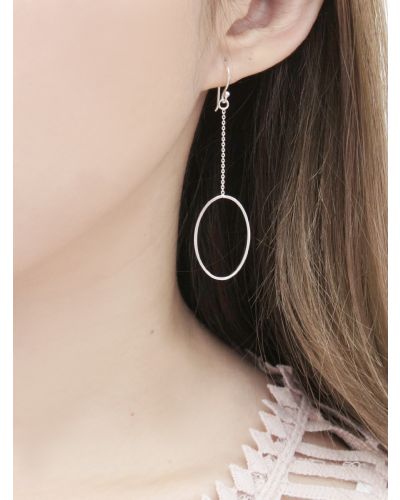 OPENWORK OVAL DANGLE EARRINGS