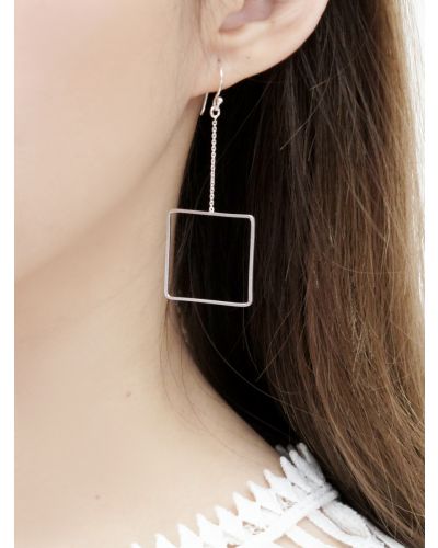 OPENWORK SQUARE DANGLE EARRINGS