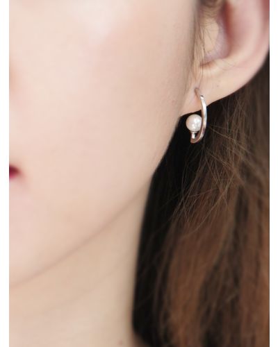 DEITY PEARL & SILVER STUD EARRINGS