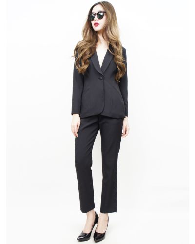 BASIC TAILORED BLAZER-BLACK-M