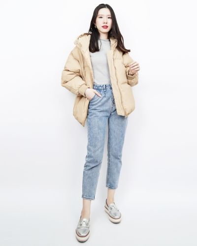 SHAVED ICE PUFFY COAT-BEIGE