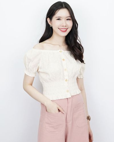 BALI TINY FLORAL LACE TOP-CREAM