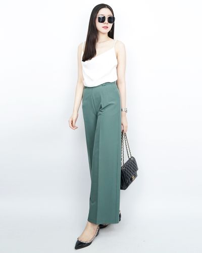 MOORE CLASSIC STRAIGHT PANTS-TEAL-M