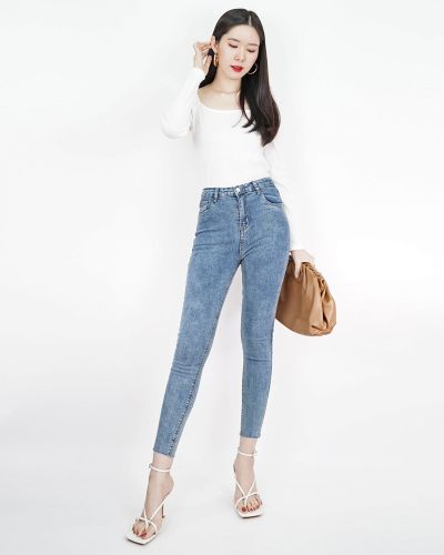 SUPER SKINNY DENIM PANTS-XS