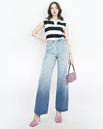 OMBRE STRAIGHT DENIM PANTS