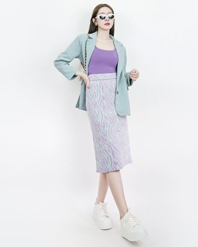 AURORA GRAPHIC KNIT SKIRT