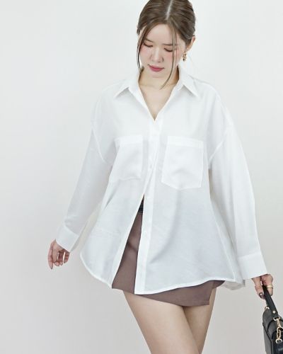 BASIC OVERSIZED RAYON SHIRT