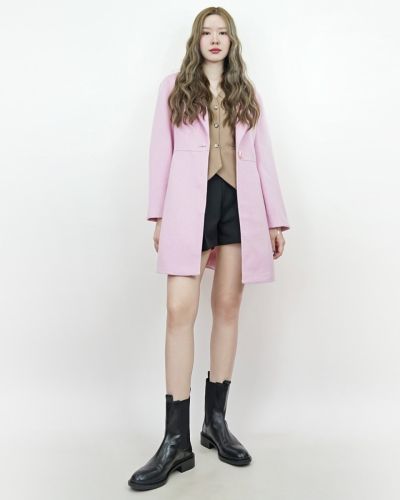 UNICORN MILK WOOL COAT-PINK