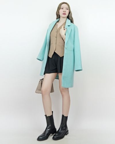 UNICORN MILK WOOL COAT-MINT