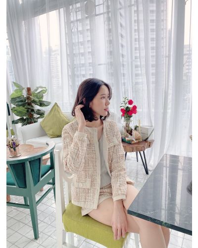 HOJICHA TWEED JACKET SET