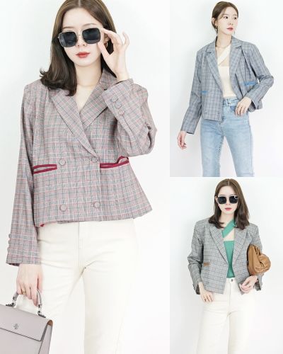 MEZZO PLAID OVERSIZED BLAZER