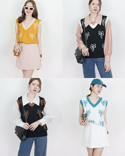 JOURNEY FLOWER KNIT VEST