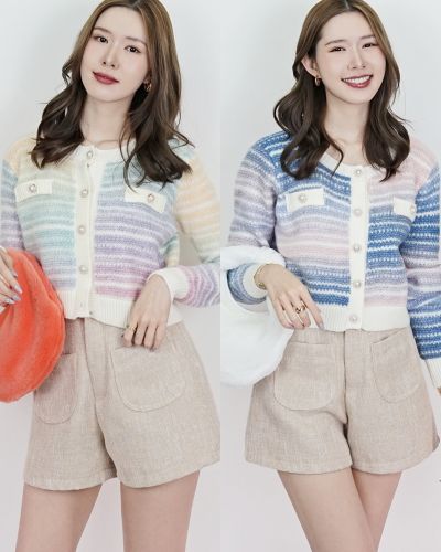 SPECTRUM PASTEL KNIT CARDIGAN