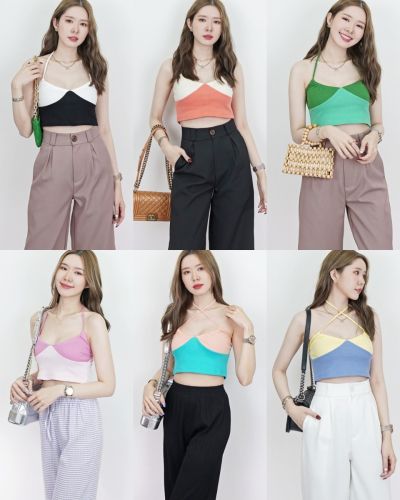 BELLINI TWO TONE CROP TOP