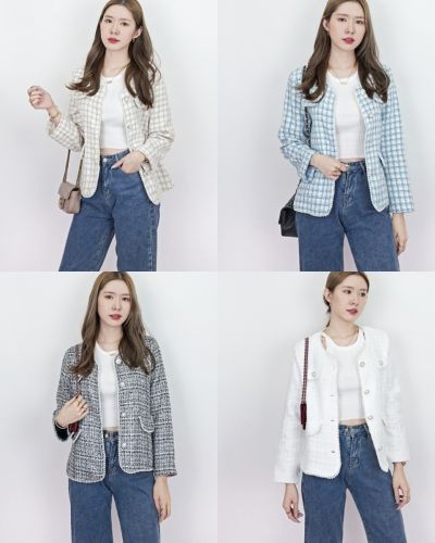 VANILLE PEARL TWEED JACKET