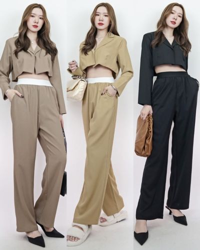 AUDREY CROP BLAZER & PANTS SET