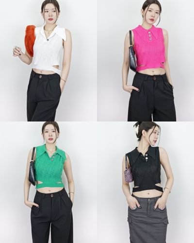 LAURENT CUT OUT WAIST KNIT TOP