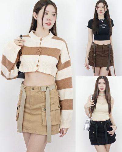 HANNAM CARGO MINI SKIRT