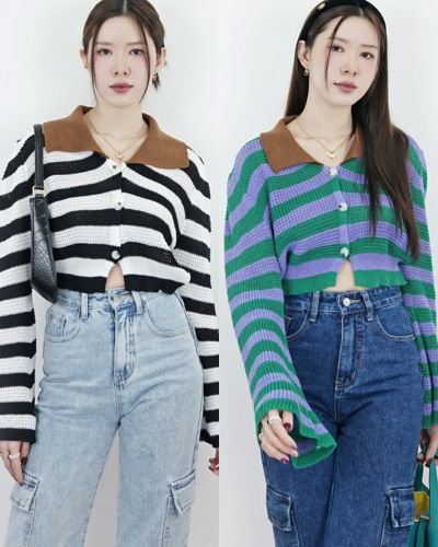 BACKYARD STRIPE KNIT BLOUSE