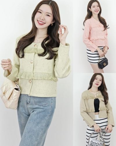 SAGITTARIUS FLUFFY TWEED BLOUSE JACKET