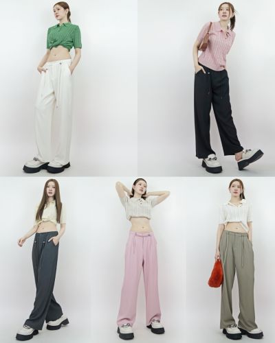 SUMMER ELASTICATED WAIST LOOSE PANTS