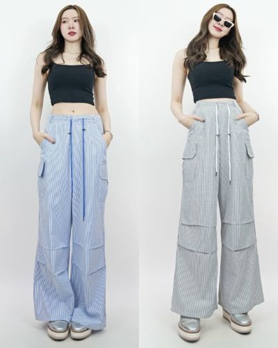 LONG BEACH STRIPE CARGO PANTS