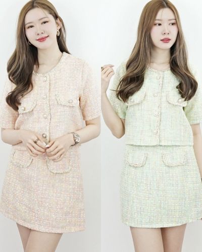 CUPCAKE TWEED BLOUSE & SKIRT SET