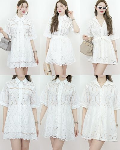 SONATA SWIRL LACE SHIRT DRESS