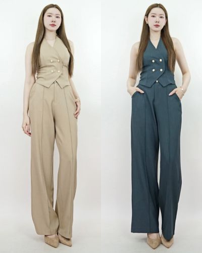 MODA HALTER VEST & PANTS SET