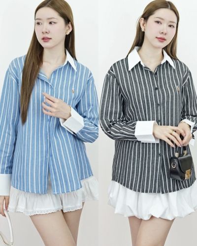 PONY STRIPE COTTON SHIRT