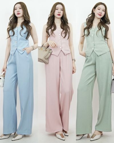 MELLON BELTED VEST & PANTS SET