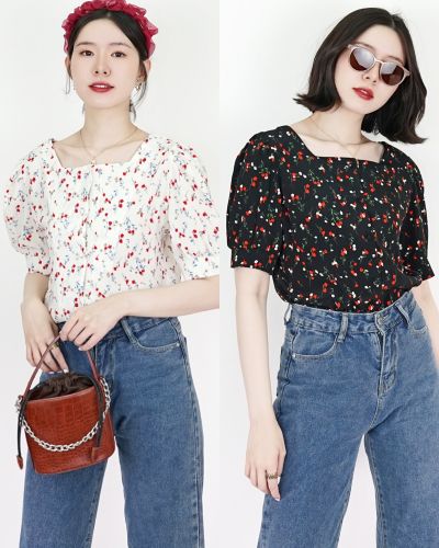 POPPY FLORAL CHIFFON BLOUSE