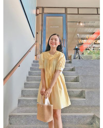 JELLY BABY DOLL DRESS-YELLOW