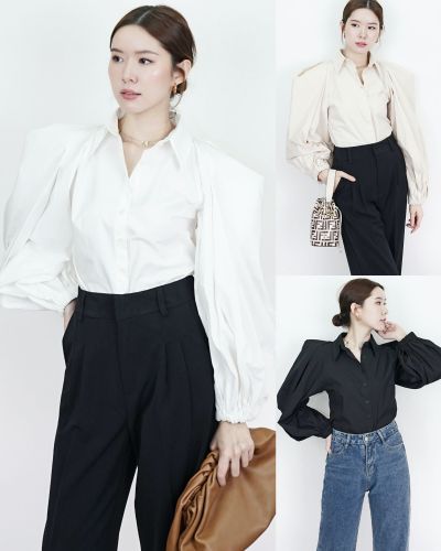 OPERA OVERSIZED SLEEVE SHIRT BLOUSE