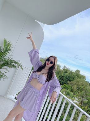 BEACH SUMMER COVER UP-LAVENDER